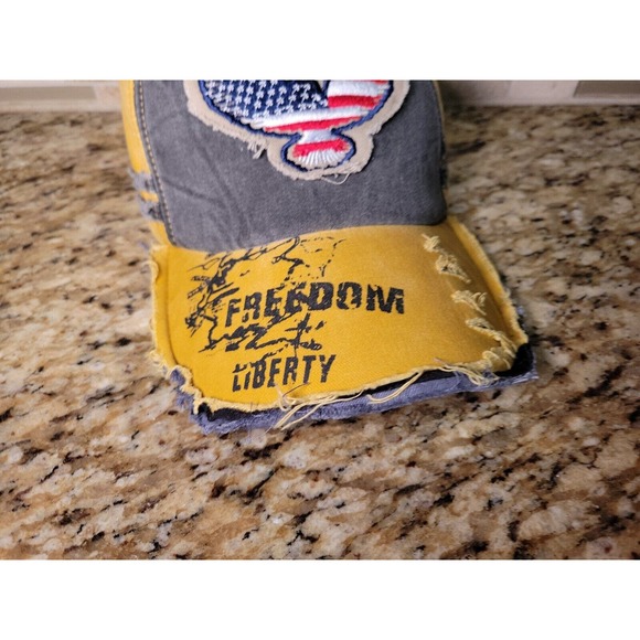 BJB Hat Cap Freedom Liberty Patriotic USA Adult One Size Adjustable Distressed - Picture 4 of 15